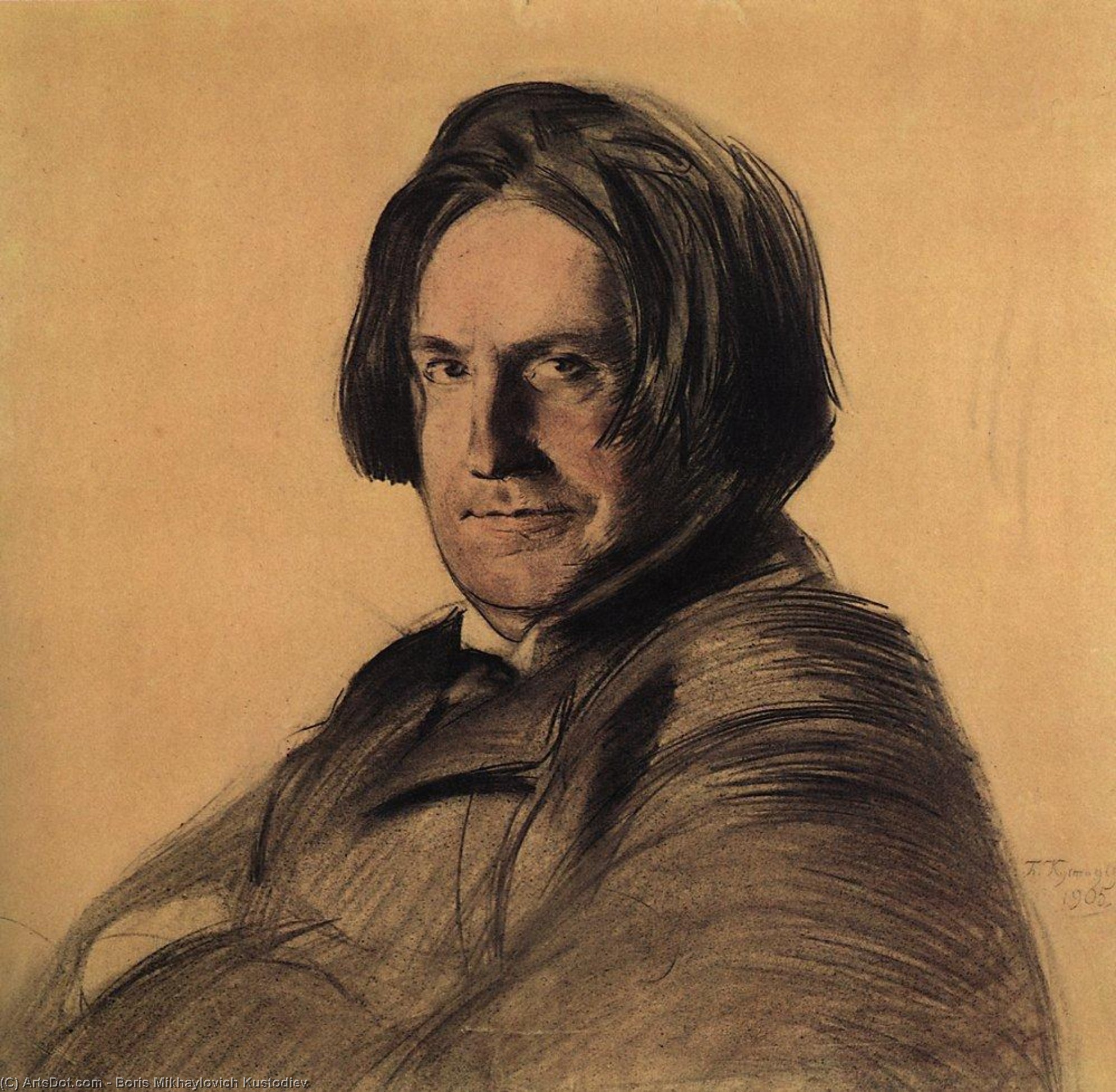 Portrait Of A Singer I.v. Ershov — Boris Mikhailovich Kustodiev