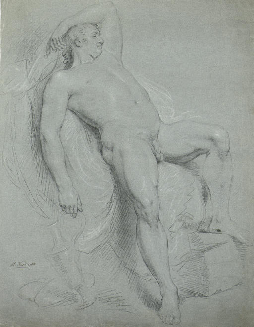 A Male Nude In The Pose Of The Barberini Faun — Benjamin West