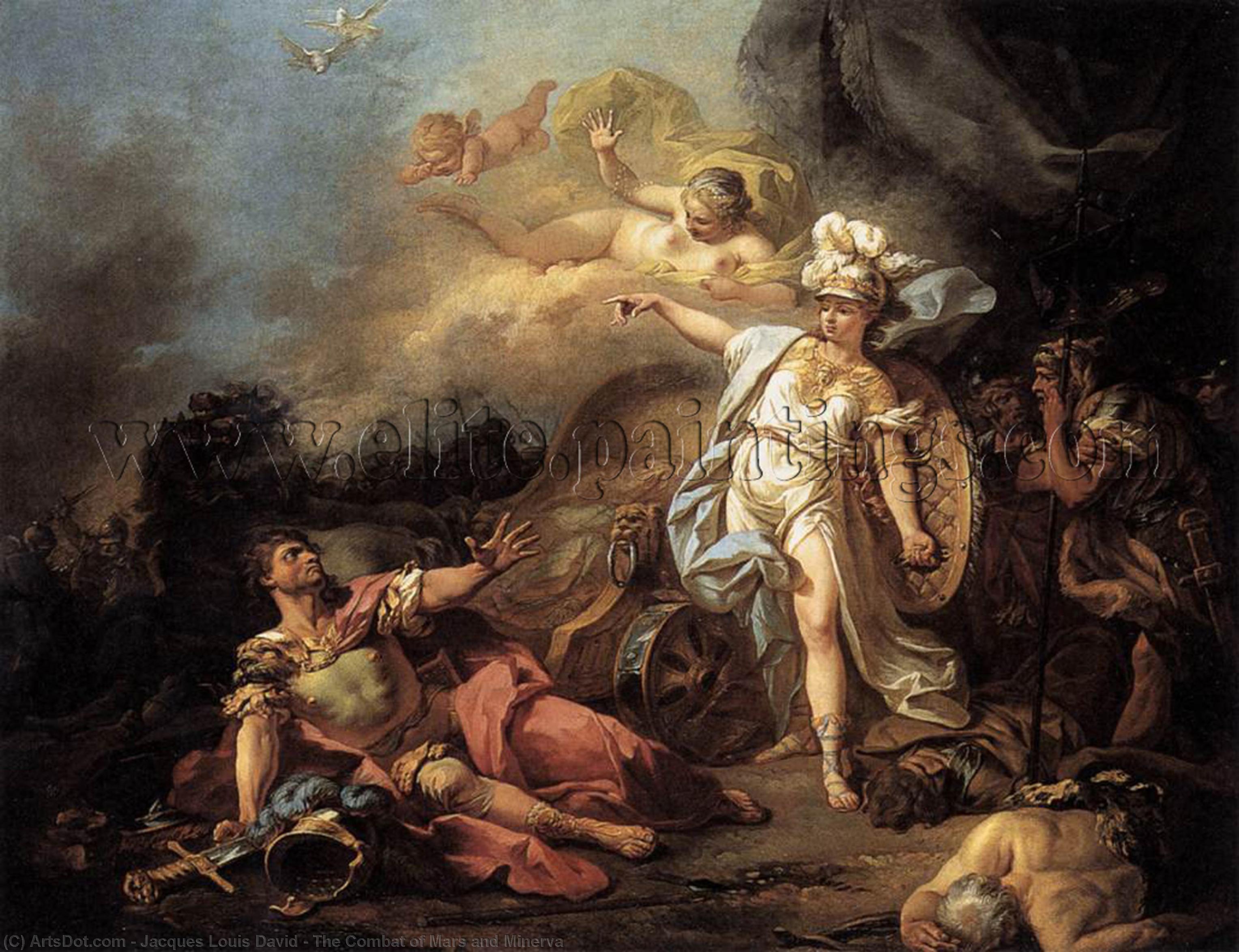 The Combat Of Mars And Minerva — Jacques-louis David