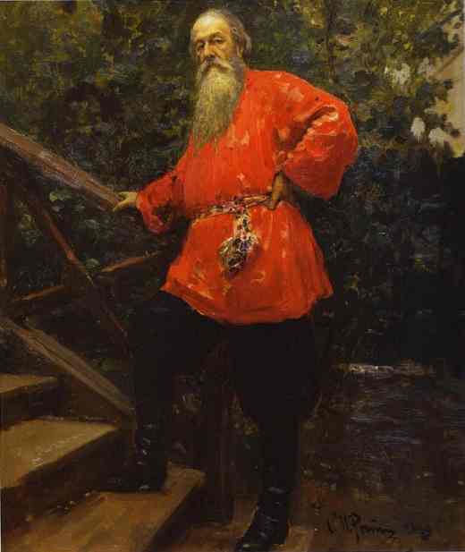 Portrait Of The Art Critic Vladimir Stasov — Ilya Yefimovich Repin