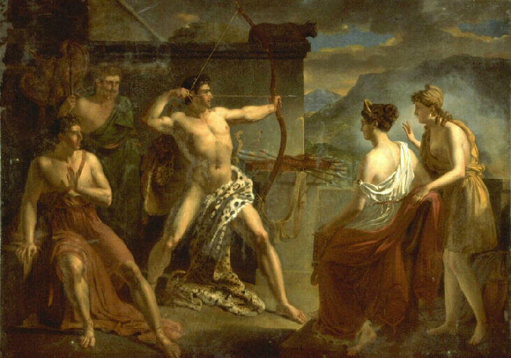 Scythès Tendant L'arc De Son Père — Papin Jean Adolphe