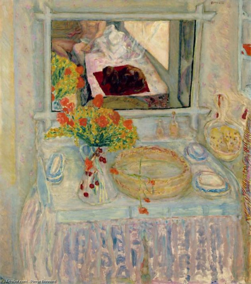 Toilette Au Bouquet Rouge Et Jaune, Museum Of — Pierre Bonnard