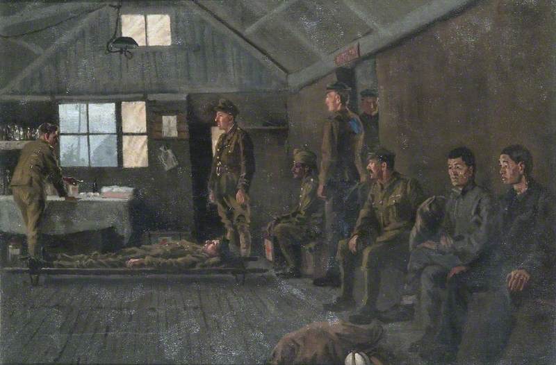 Sick Parade British Labour Corps, Indian Troops, Chinese Labour Corps And German Prisoners Of War, Menin Road Aid Post, Ypres — Haydn Reynolds Mackey