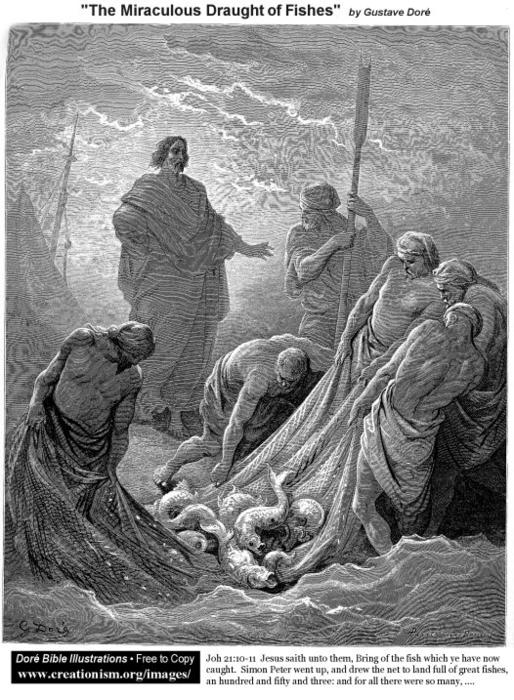 The Miraculous Draught Of Fishes — Paul Gustave Doré
