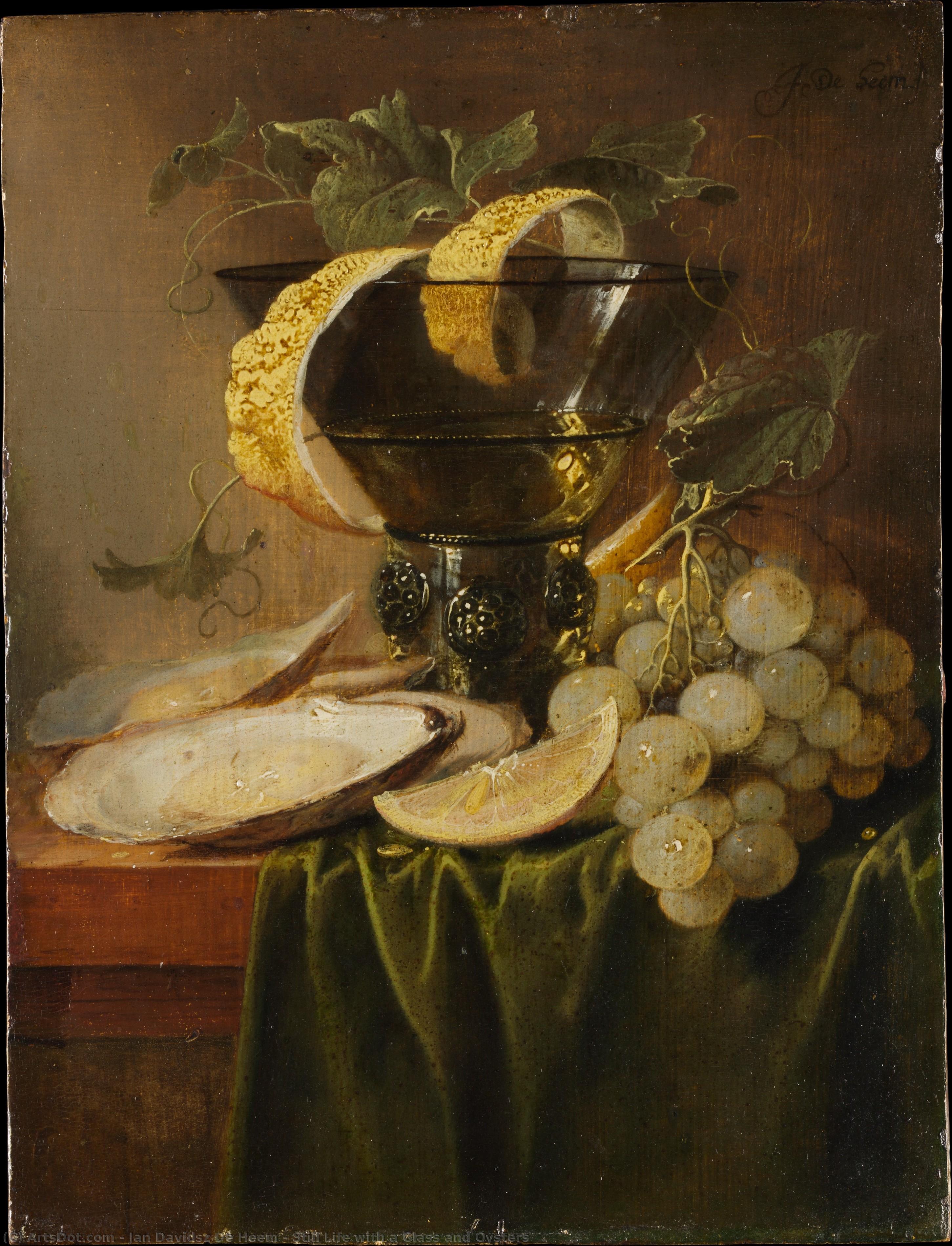 Still Life With A Glass And Oysters — Jan Davidsz. De Heem