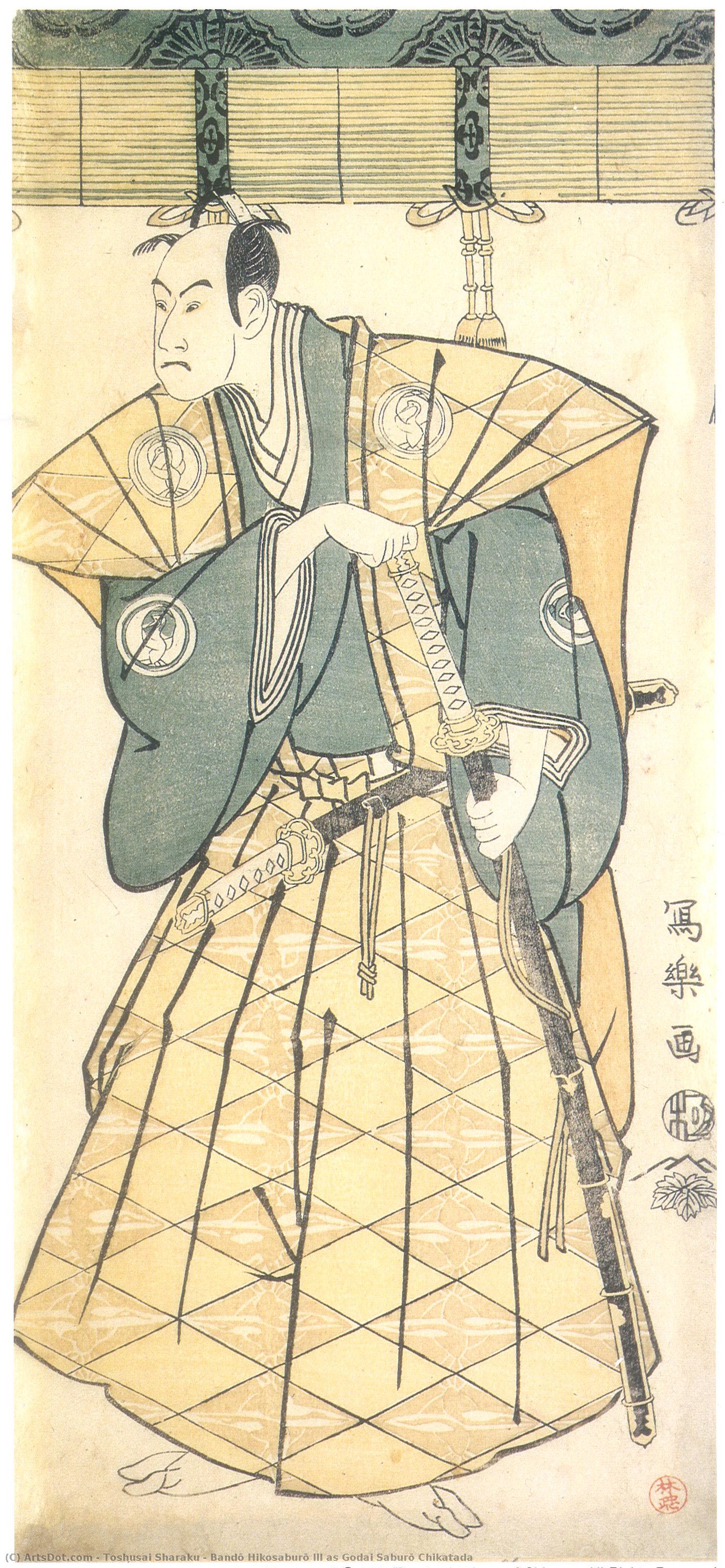 Bandō Hikosaburō Iii As Godai Saburō Chikatada — Tošusai Šaraku
