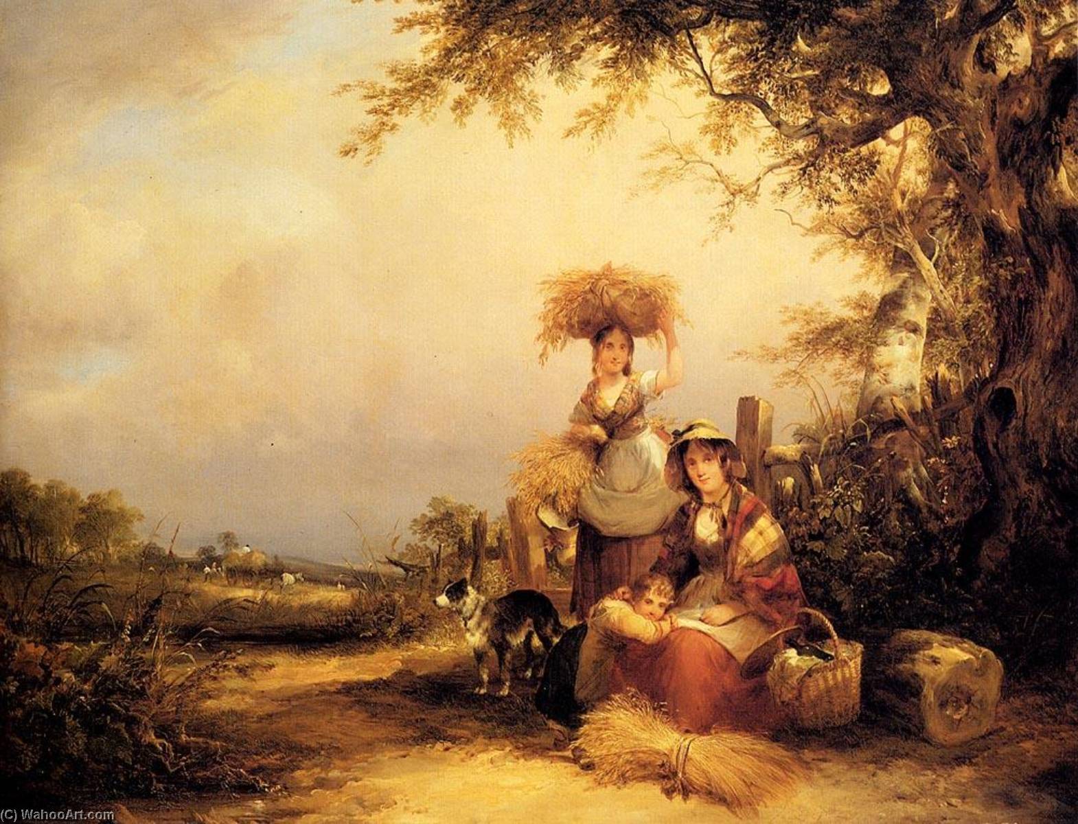 The Gleaners Shirley, Hants — William Shayer Senior