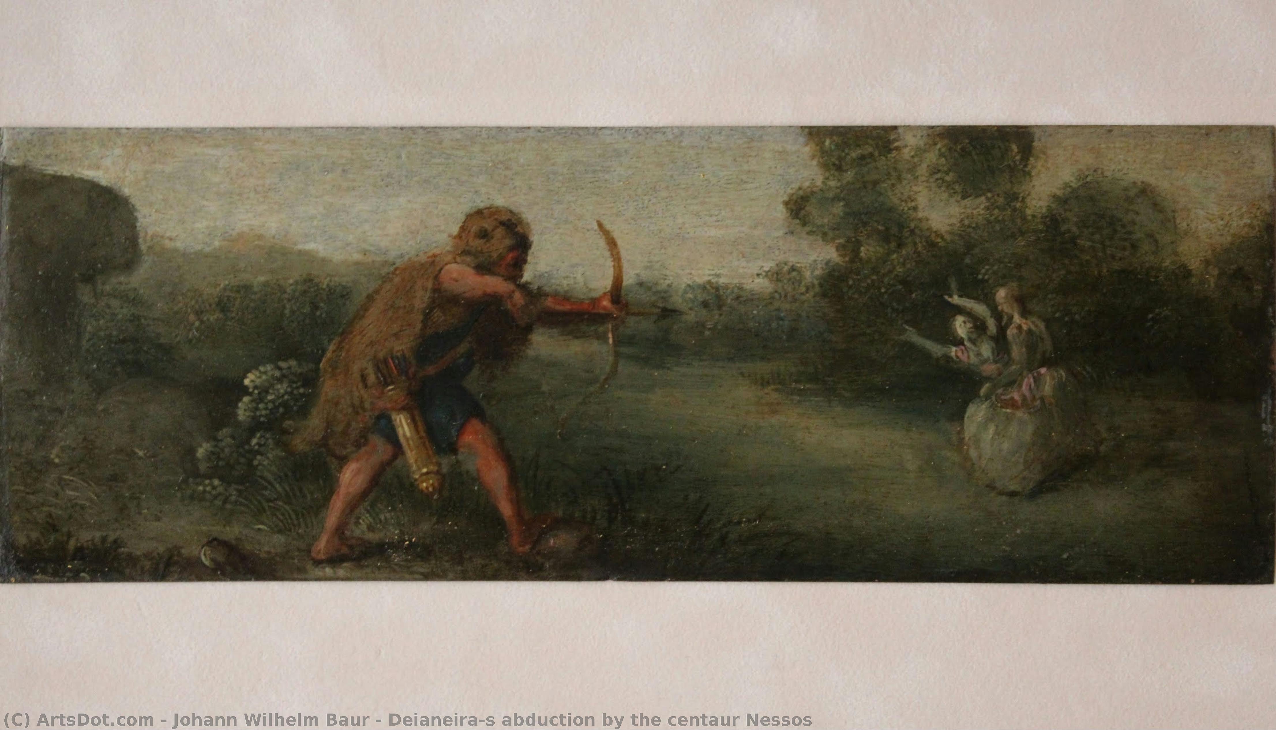 Deianeira’s Abduction By The Centaur Nessos — Johann Wilhelm Baur
