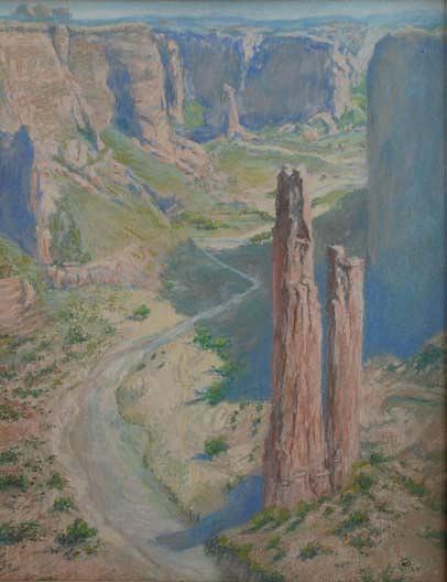 Spider Rock, (painting) — Mary Agnes Yerkes