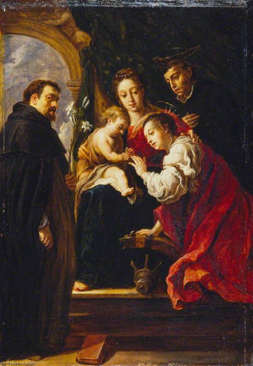 The Mystic Marriage Of Saint Catherine (copy After Domenico Fetti) — David Teniers The Younger