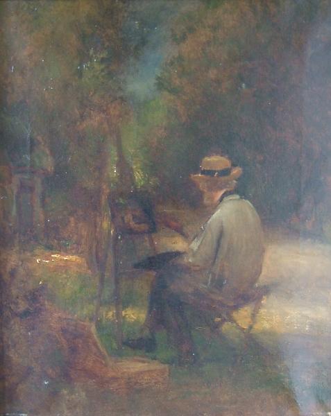 Autoportrait De L'artiste À Son Chevalet — Jules Dupré