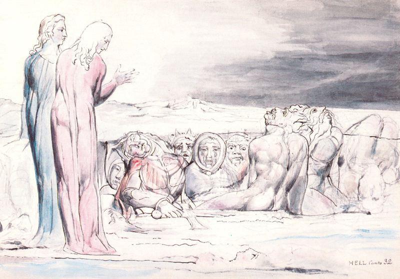 The Circle Of The Traitors. Alberti Brothers — William Blake