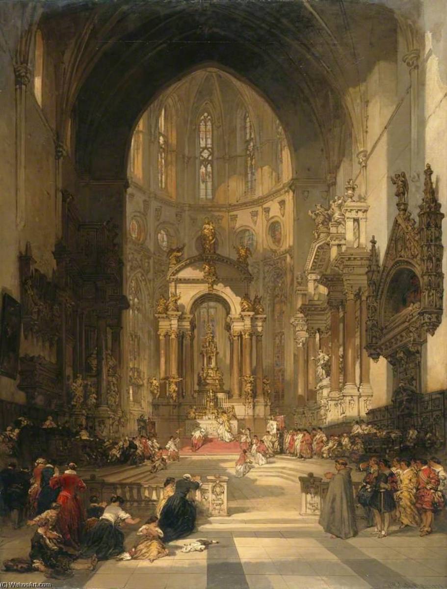 The High Altar Of The Church Of Ss Giovanni E Paolo At Venice — David Roberts (maler)