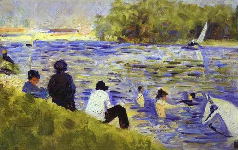 The Bank Of The Seine — Georges Seurat