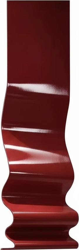 Crimson Wave Metal Wall Sculpture
