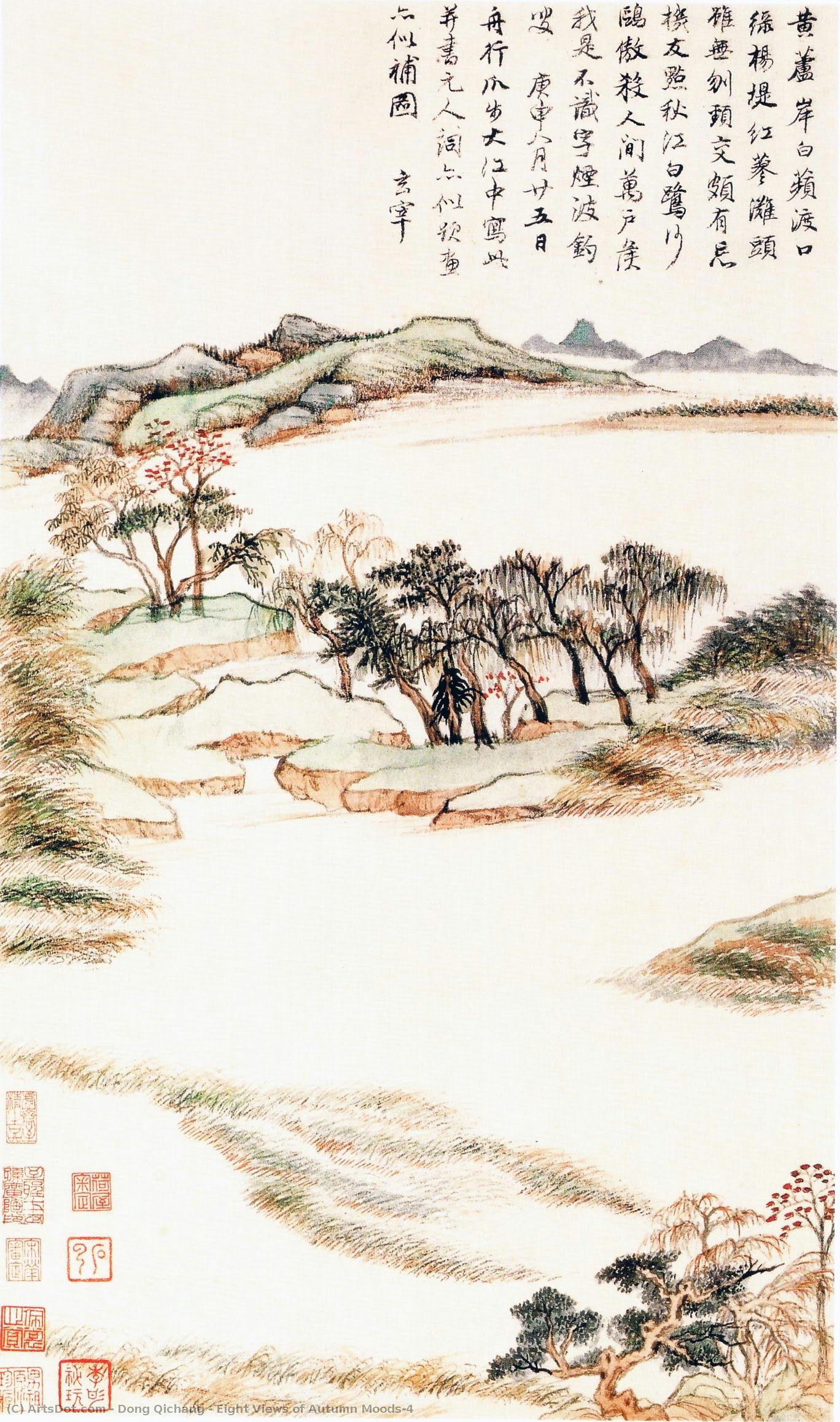 Eight Views Of Autumn Moods-4 — Dong Qichang