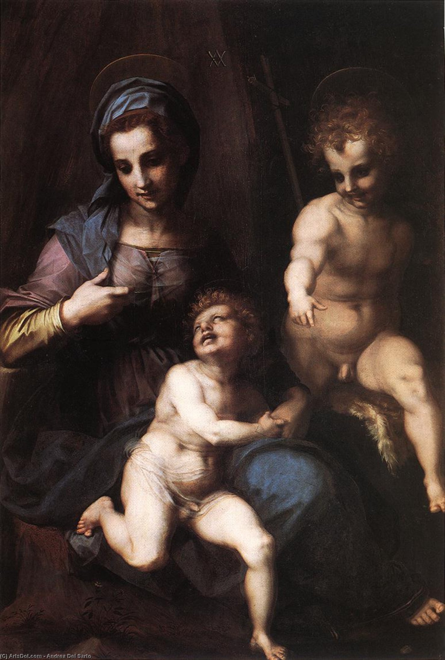 Madonna And Child With The Young St. John — Andrea Del Sarto