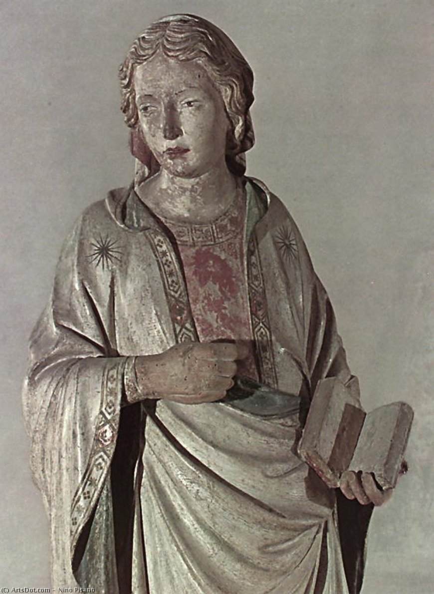 Virgin Annunciate (detail) — Nino Pisano