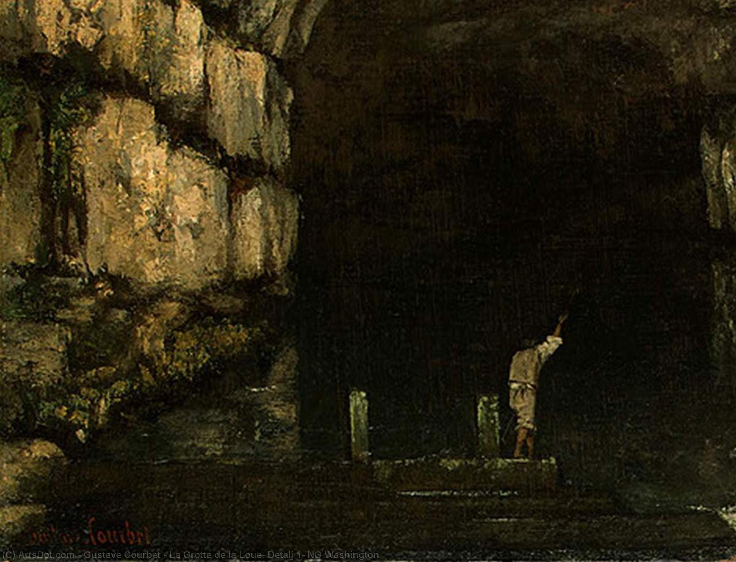 La Grotte De La Loue, Detalj 1, Ng Washington — Gustave Courbet