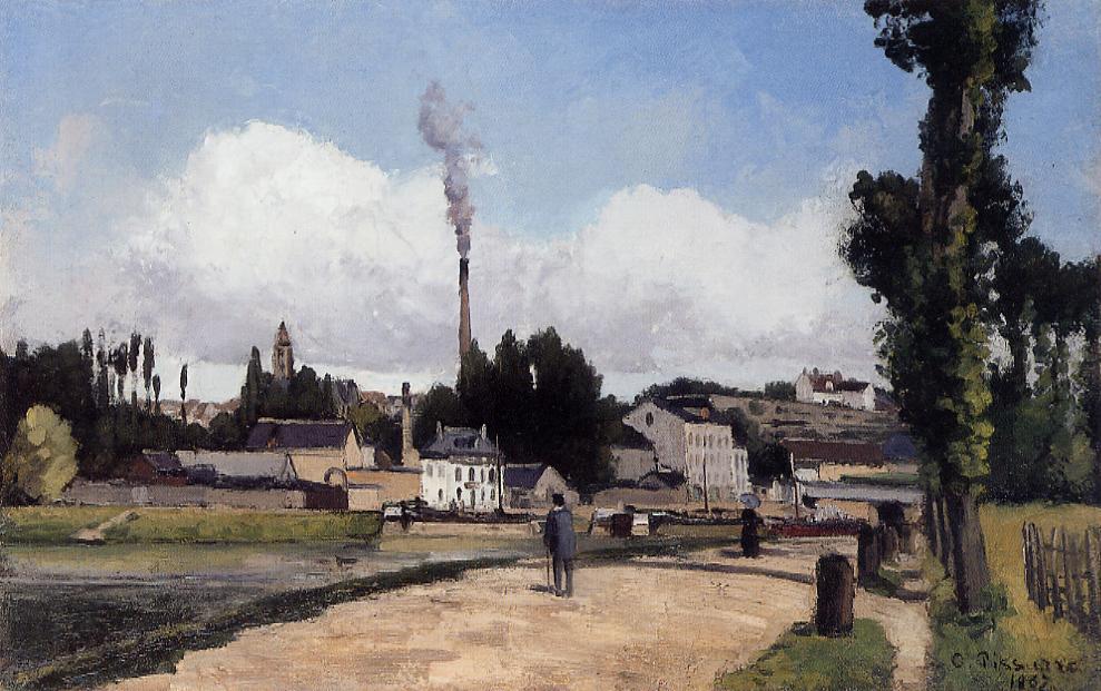 By The Oise At Pontoise — Camille Pissarro