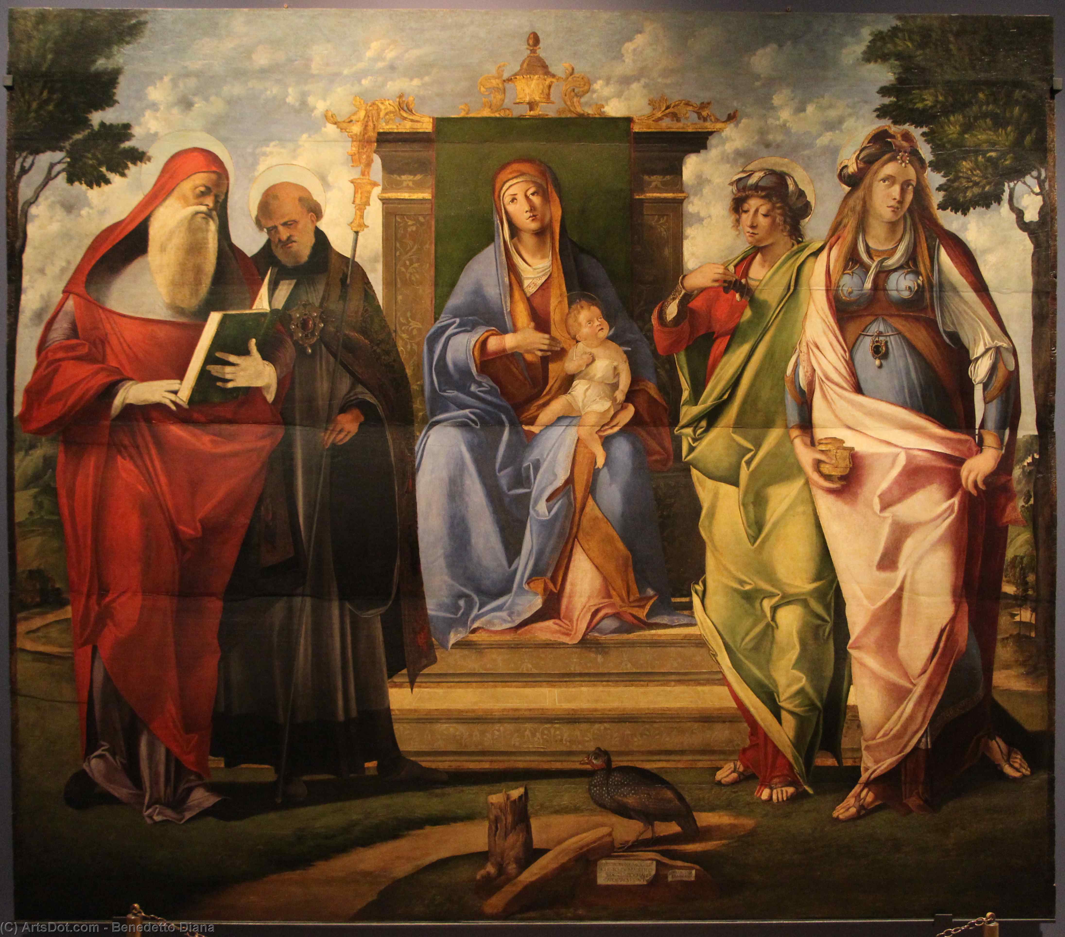 Мadonnain Throne Among Ss. Girloamo, Blessed, Maddalena And Giustina — Benedetto Diana
