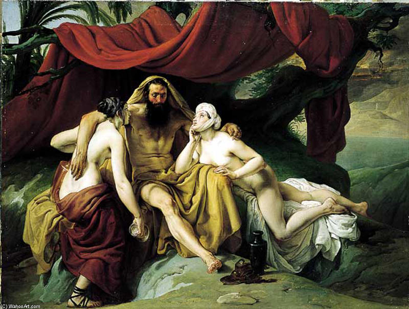 Lot And His Daughters — Francesco Hayez