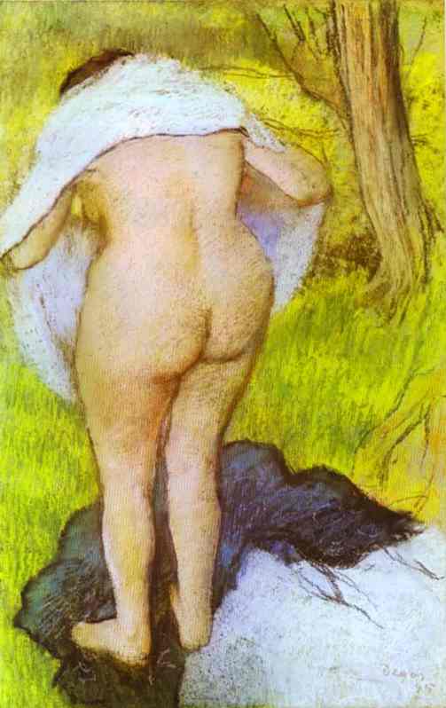 Das Mädchen Beim Trocknen Ihrer Selbst — Hilaire-germain-edgar Degas