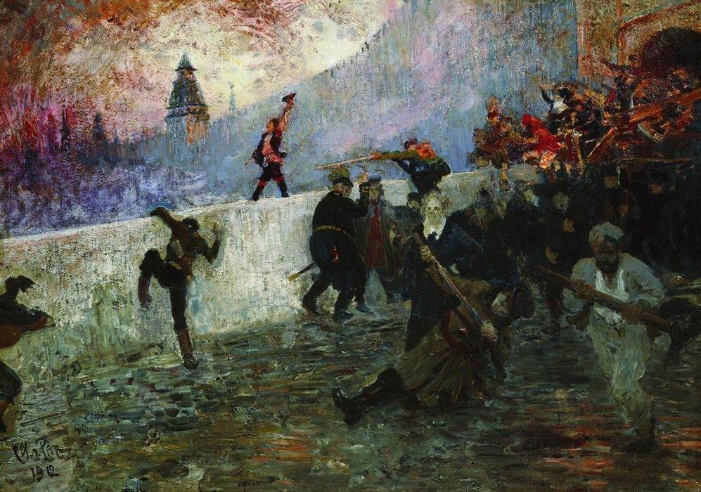 In The Besieged Moscow In 1812 — Ilya Yefimovich Repin