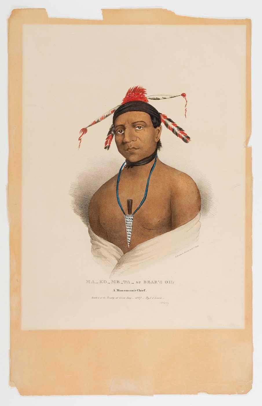 Bear's Oil, Menominee Chief — James Otto Lewis