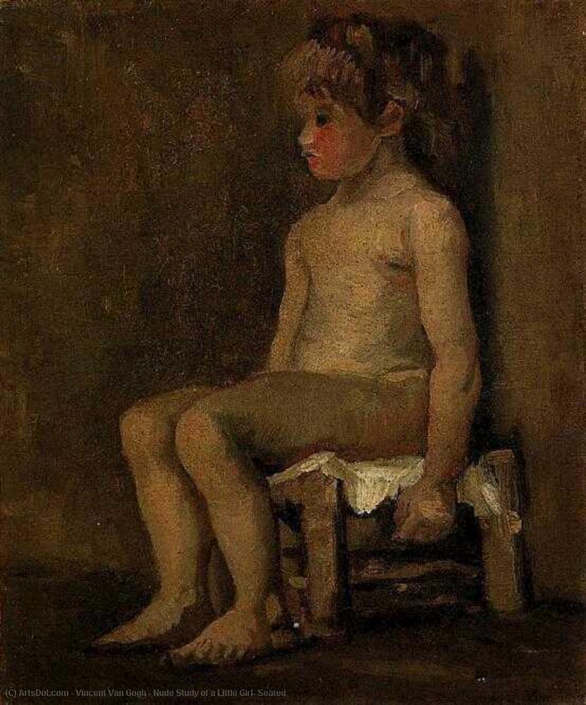 Nude Study Of A Little Girl, Seated — Vincent Willem Van Gogh