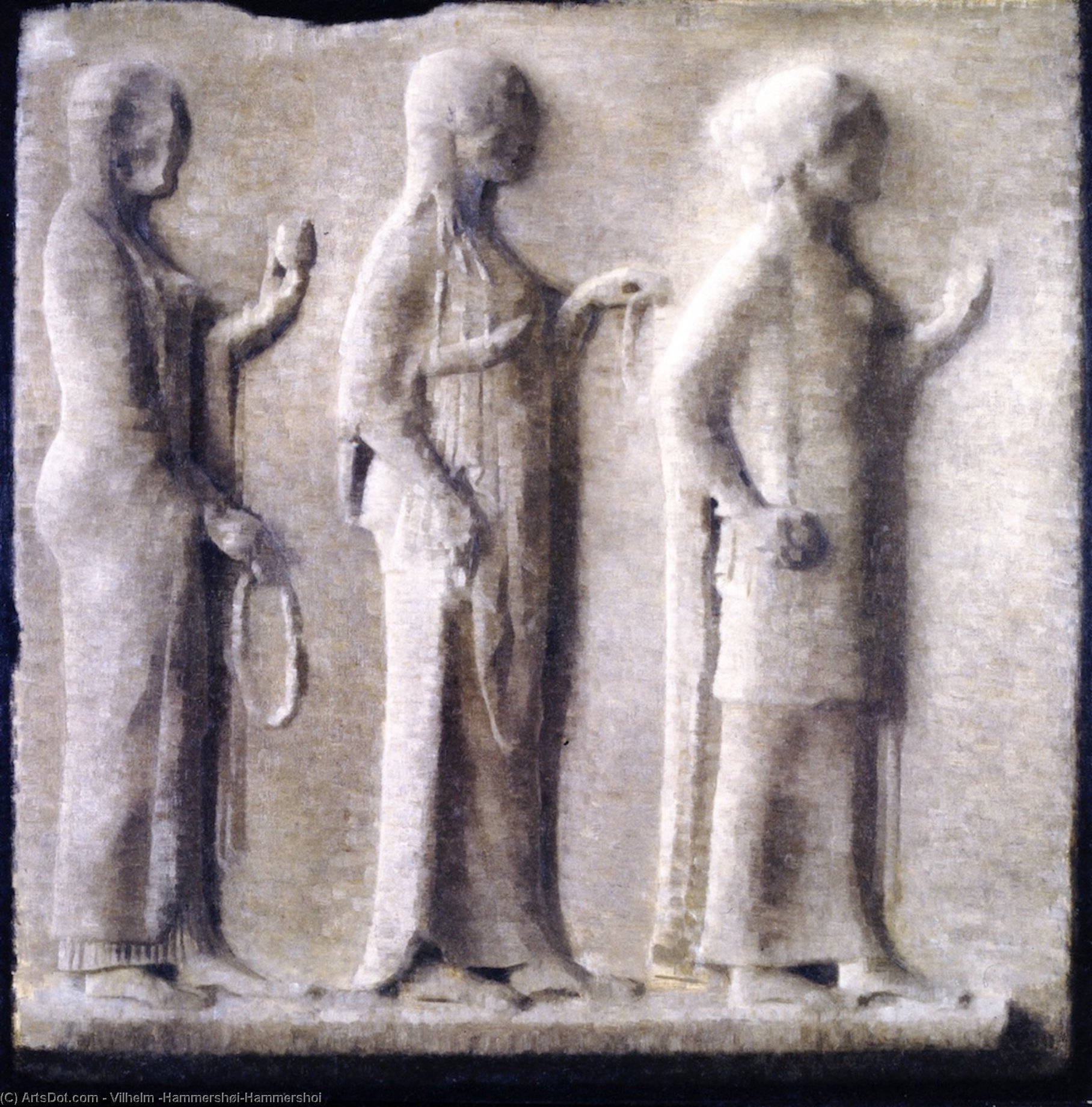 A Greek Relief In The Louvre — Vilhelm Hamershoi