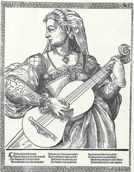 The Musicians, The Guitar Player — Tobias Stimmer