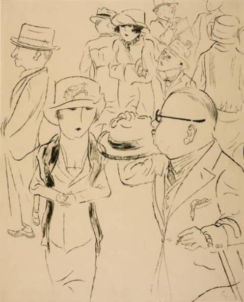 Drawing For `the Mirror Of The Bourgeoisie' — George Grosz