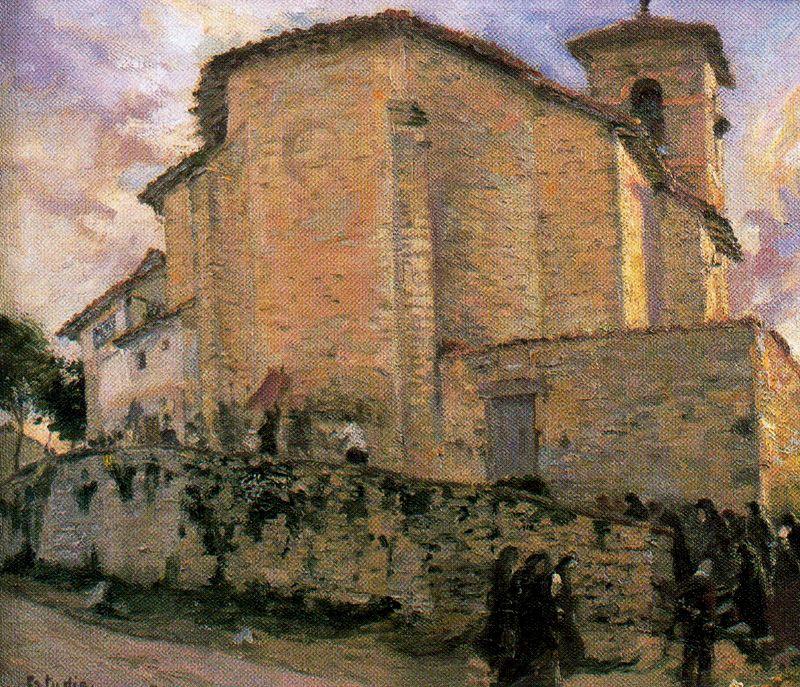 Study. Arechavaleta Church (álava). [procession] — Ignacio Díaz Olano