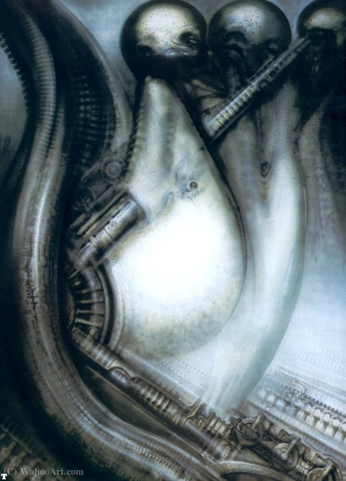 Hr Giger Biomechanoid Mit3koepfen — H.r. Giger