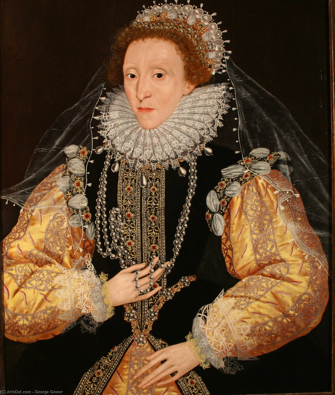 Portrait Of Queen Elizabeth I The Drewe Portrait — George Gower