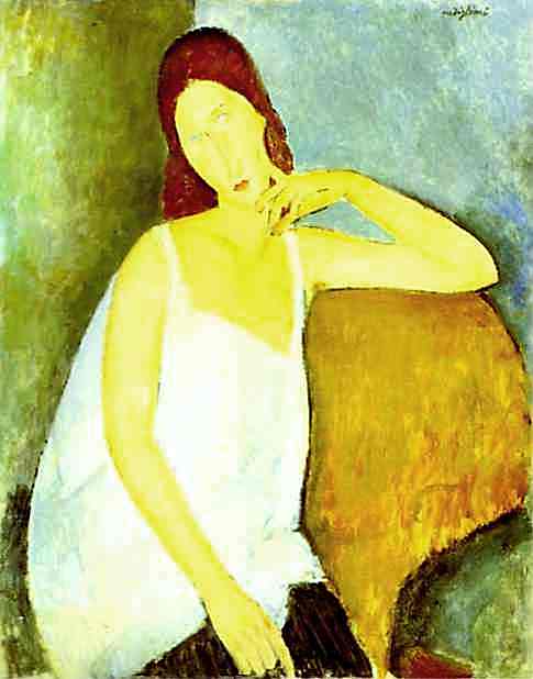 Portrait Of Jeanne Hébuterne , Common-law Wife Of Amedeo Modigliani — Amedeo Clemente Modigliani