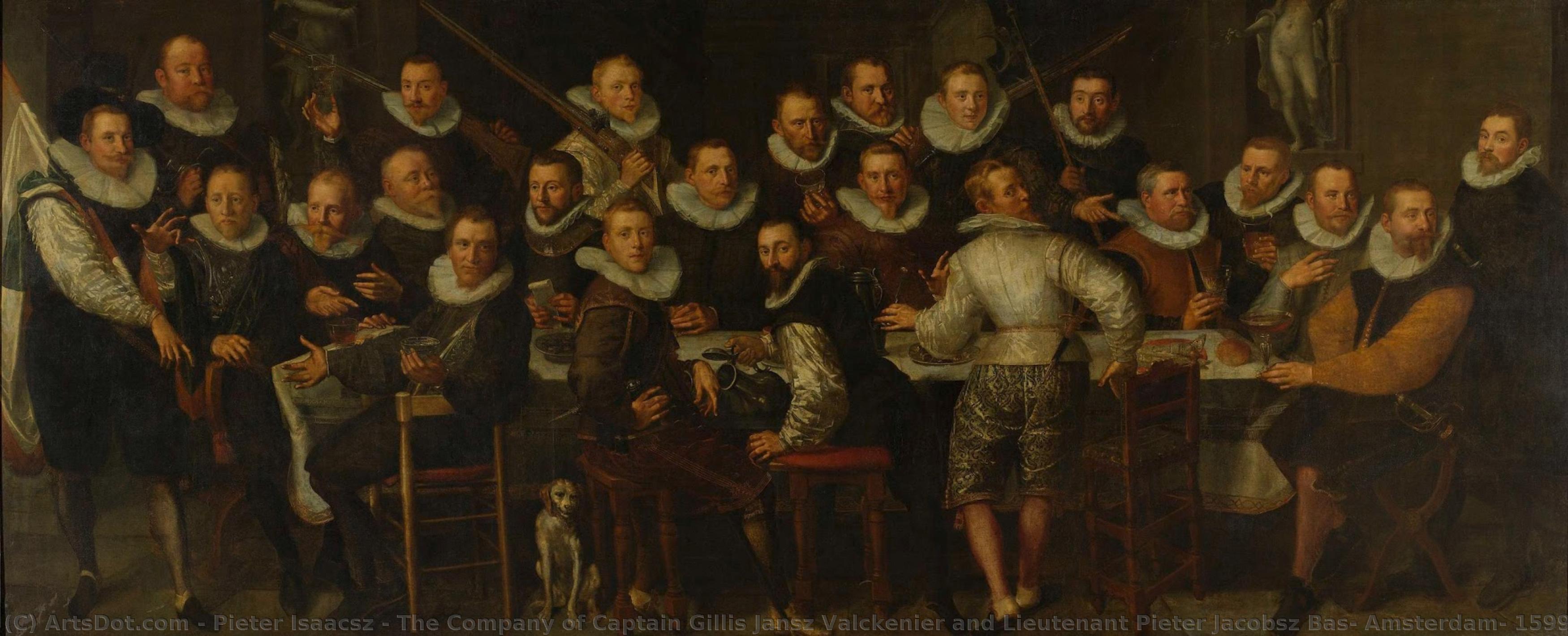 The Company Of Captain Gillis Jansz Valckenier And Lieutenant Pieter Jacobsz Bas, Amsterdam, 1599, Pieter Isaacsz., 1599 — Pieter Isaacsz