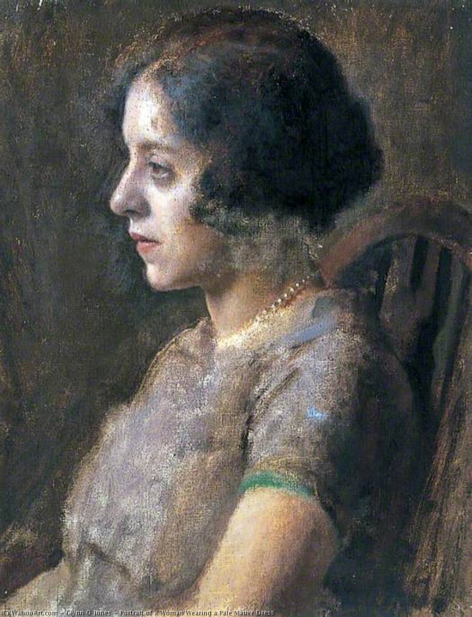Portrait Of A Woman Wearing A Pale Mauve Dress — Glynn O Jones