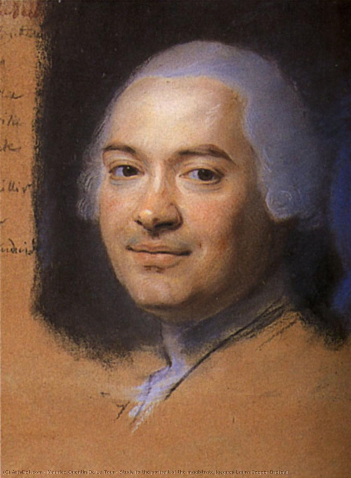 Study To The Portrait Of The Magistrate Jacques Laura Cooper Breteuil — Maurice Quentin De La Tour