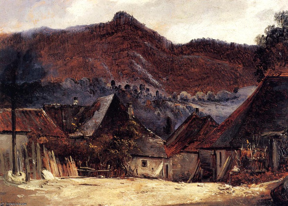 Cottages In The Jura — Théodore Rousseau (pierre Etienne Théodore Rousseau)