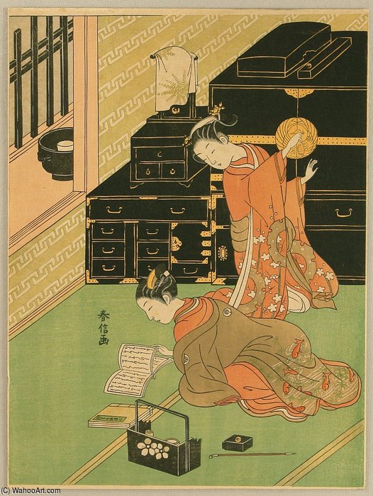 Two Girls — Suzuki Harunobu