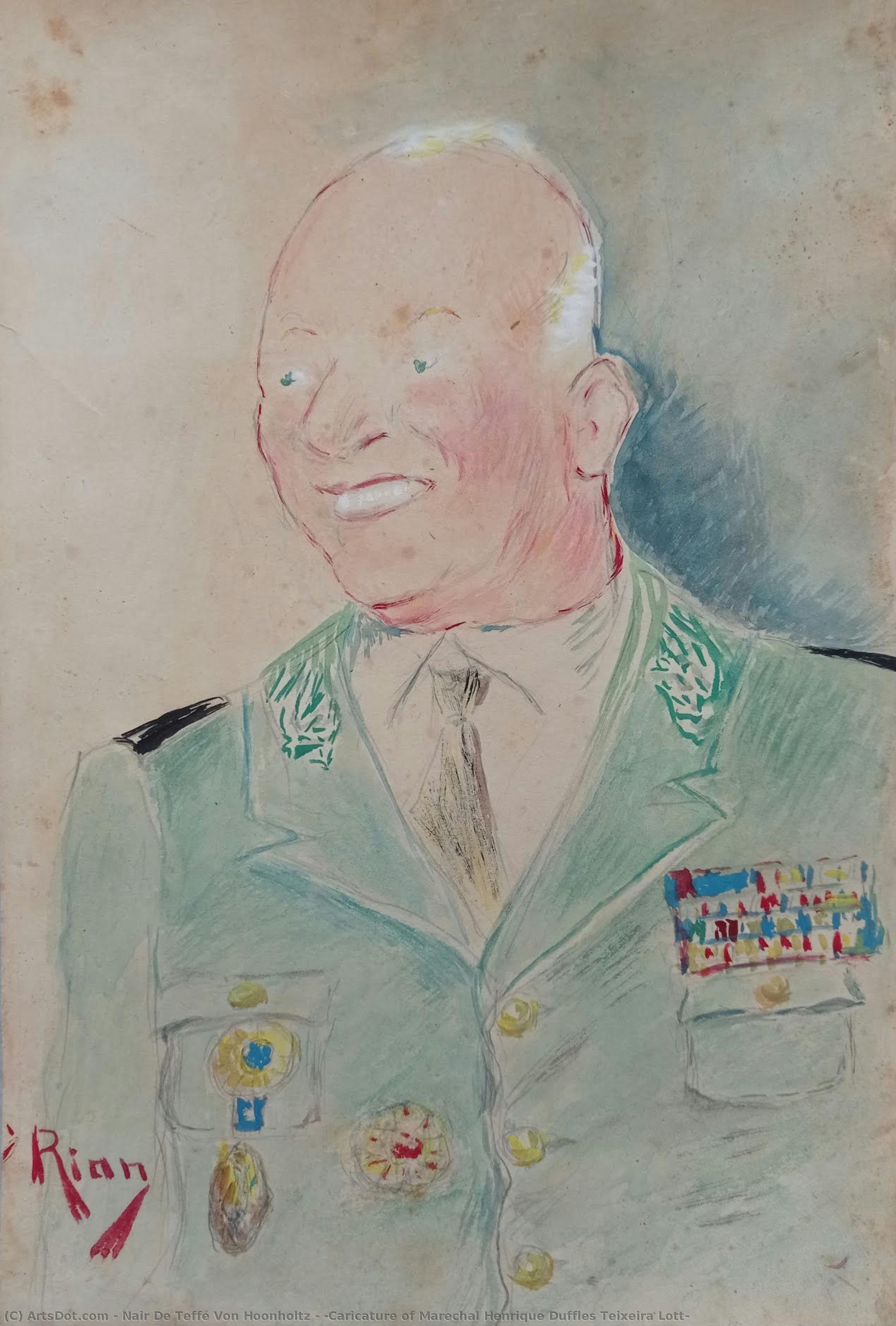 [caricature Of Marechal Henrique Duffles Teixeira Lott] — Nair De Teffé Von Hoonholtz