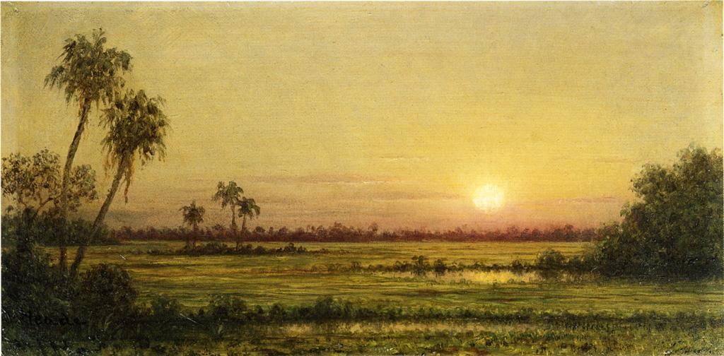 Sunset In Florida — Martin Johnson Heade