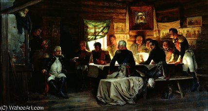 Council Of War In Fili — Aleksei Danilovich Kivshenko