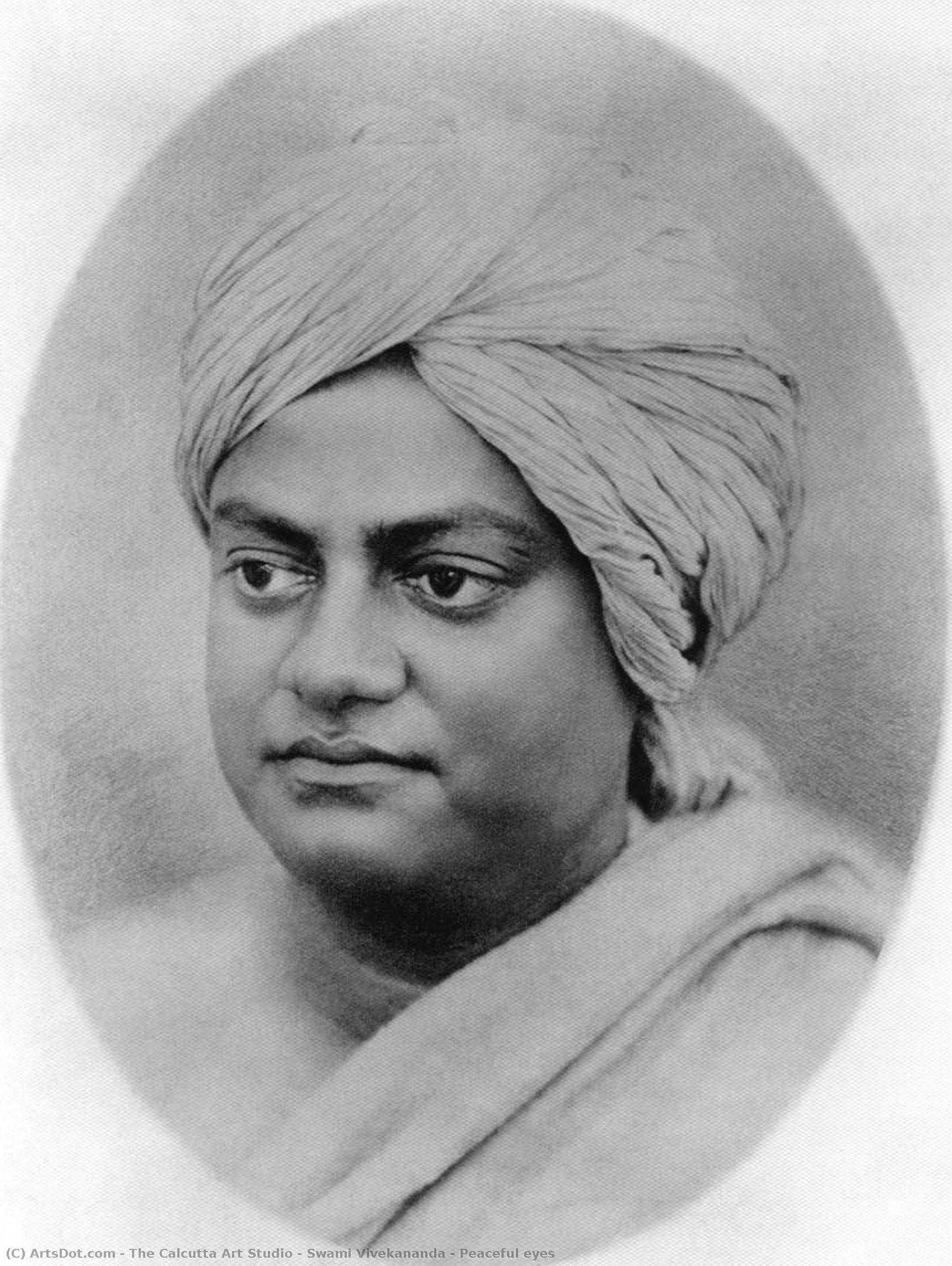 Swami Vivekananda - Peaceful Eyes — The Calcutta Art Studio