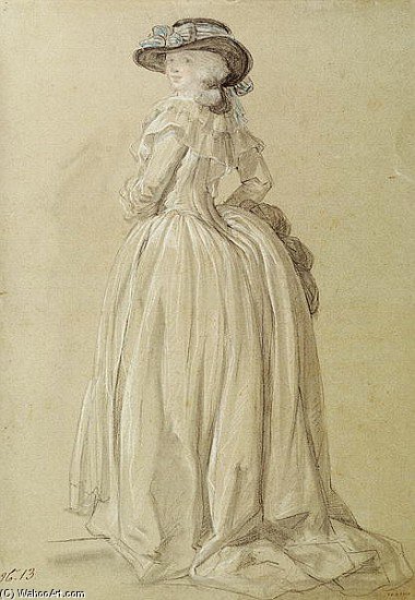 Standing Young Woman — François Louis Joseph Watteau (watteau De Lille)