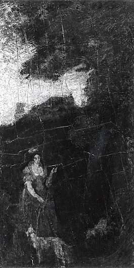 Woman And Staghound, (painting) — Albert Pinkham Ryder