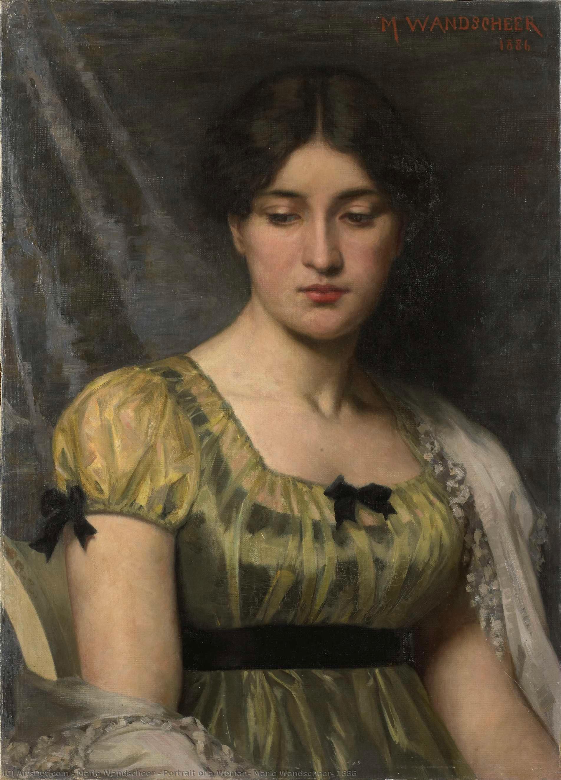 Portrait Of A Woman, Marie Wandscheer, 1886 — Marie Wandscheer