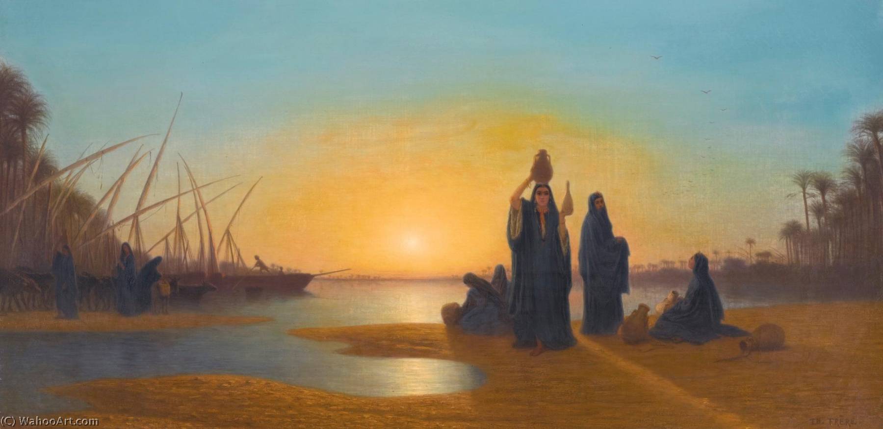 Aux Rives Du Nil — Charles Théodore Frère Dit Frère Bey